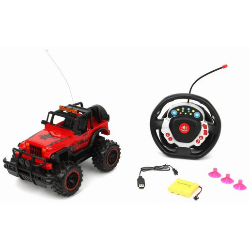 RC jeep zdalnie sterowany czerwony