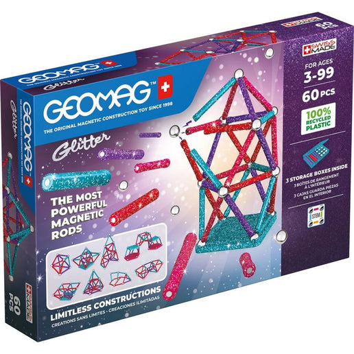 Geomag Glitter Recycled 60 elementów