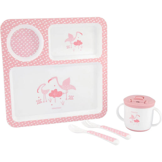 Zestaw do jedzenia 4-częściowy Flamingo