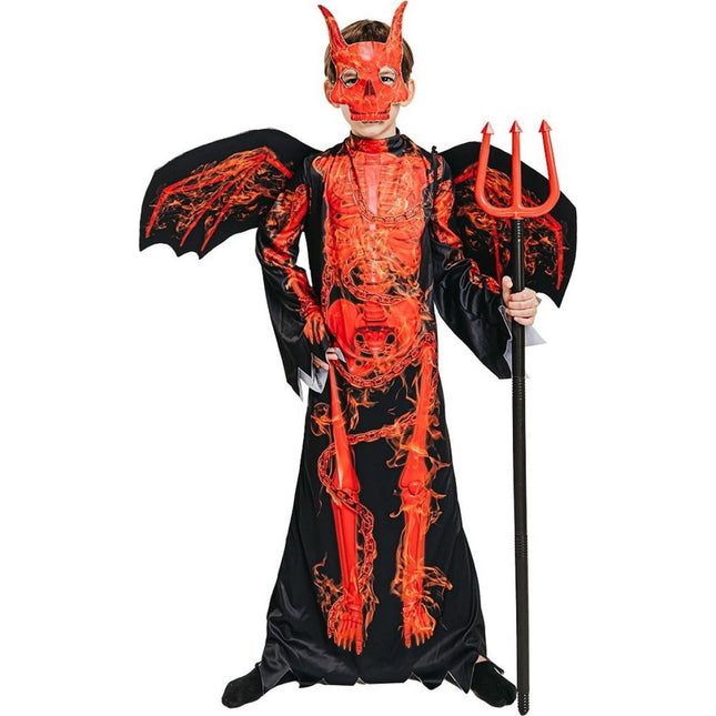 Dziecięcy kostium karnawałowy Diabeł szkielet 110 - 120 cm