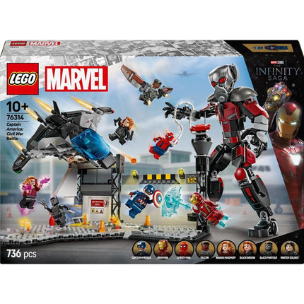 LEGO® Marvel 76314 Akcyjna bitwa - Captain America: Wojna domowa