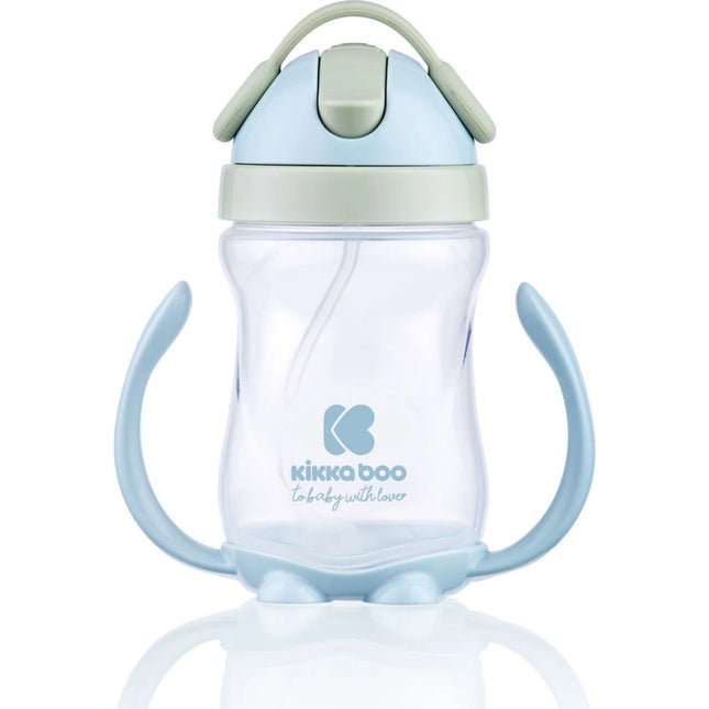 Kubek ze słomką silikonową 300 ml 12m+ Blue