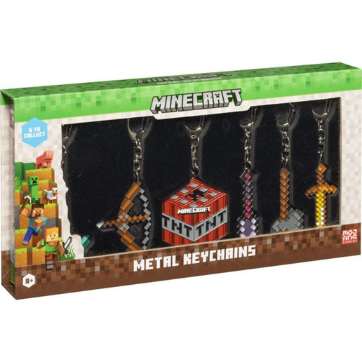 Metalowy brelok 6-pack Deluxe Box Minecraft