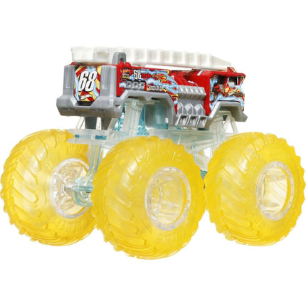 Hot Wheels Monster Trucks Power Smashers Truck strażacki żółte koła