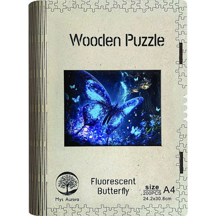 Drewniane puzzle Motyl A4