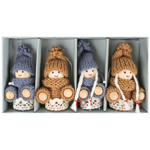 Laleczki do zawieszenia 4 szt. w pudełku