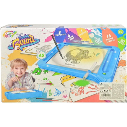 Flamastry do dmuchania z magiczną tablicą