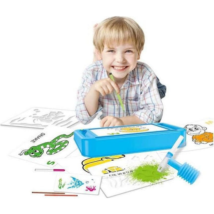 Flamastry do dmuchania z magiczną tablicą