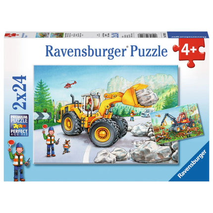 Ravensburger Puzzle: Maszyny w akcji 2 x 24 elementy