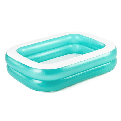 Bestway Basen dmuchany prostokątny niebieski z białym brzegiem