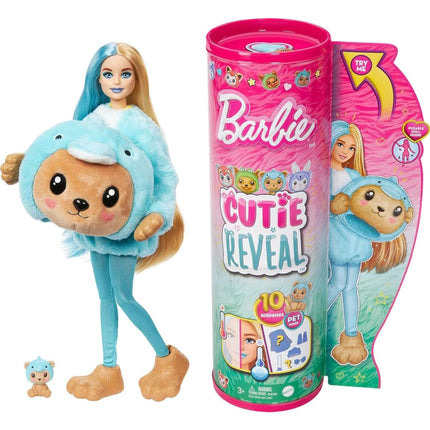 Barbie Cutie Reveal w kostiumie Niedźwiedzicy w niebieskim kostiumie Delfina