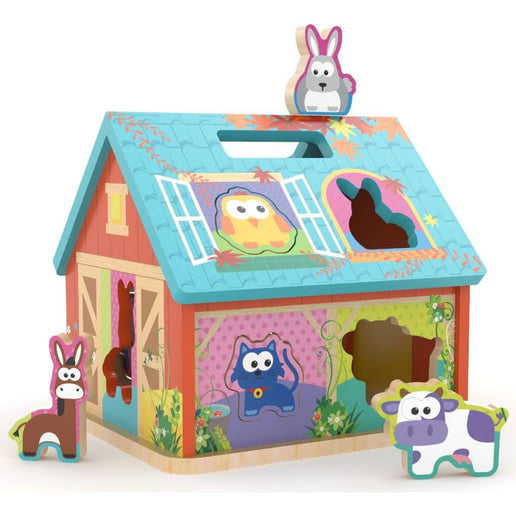 J'ADORE Wkładanka drewniany domek farmerski
