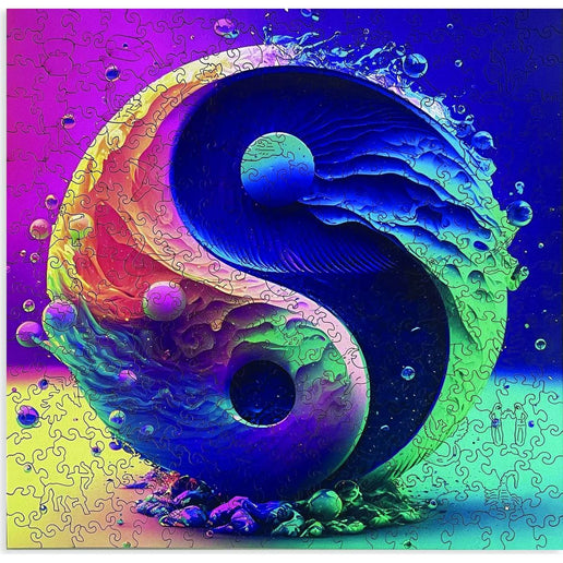 Drewniane puzzle Jin i Jang A3